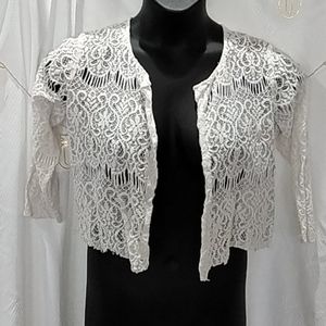 Sans Souci Lace Cropped Cardigan